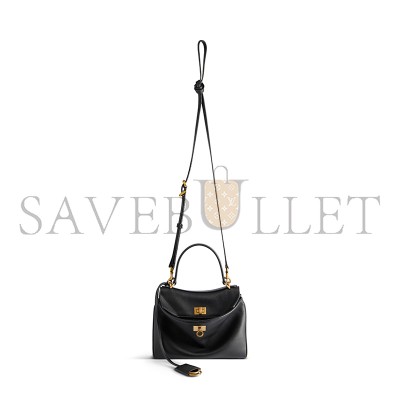 BALENCIAGA WOMEN'S RODEO HANDBAG MINI IN BLACK 8437122AA4V1000 (23*17*10cm)